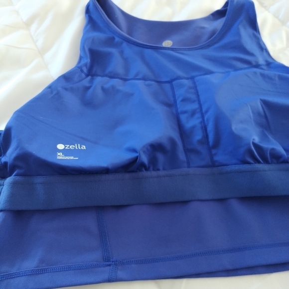 Nordstrom Zella Support Tank Blue Sports Bra XL - Picture 7 of 10